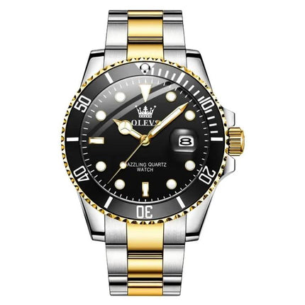 OLEVS Men's 41mm Waterproof Luminous Quartz Watch Stainless | Syndmart