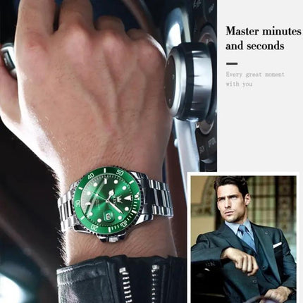 OLEVS Men's 41mm Waterproof Luminous Quartz Watch Stainless | Syndmart