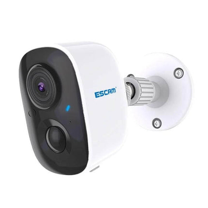 ESCAM G14 Rechargeable WiFi Security Camera for Home Monitoring mounted outdoor white bullet camera with adjustable bracket