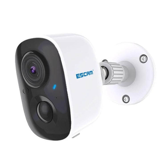 ESCAM G14 Rechargeable WiFi Security Camera for Home Monitoring mounted outdoor white bullet camera with adjustable bracket