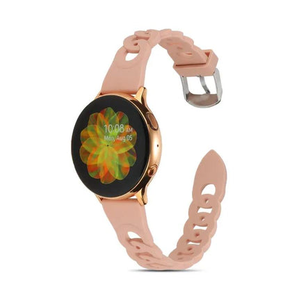 Silicone Watch Band With Ring Buckle Adjustable, 20mm 22mm