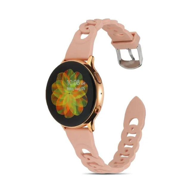 Silicone Watch Band With Ring Buckle Adjustable, 20mm 22mm