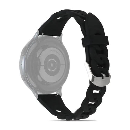Silicone Watch Band With Ring Buckle Adjustable, 20mm 22mm