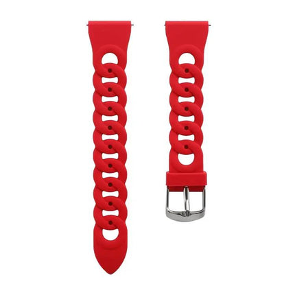 Silicone Watch Band With Ring Buckle Adjustable, 20mm 22mm