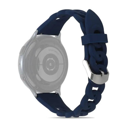 Silicone Watch Band With Ring Buckle Adjustable, 20mm 22mm