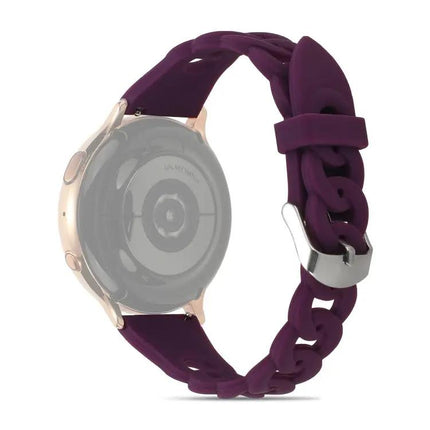Silicone Watch Band With Ring Buckle Adjustable, 20mm 22mm