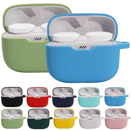 JBL T130 Earphone Protective Case for Daily Carrying in assorted colors, 360-degree protective silicone charging case