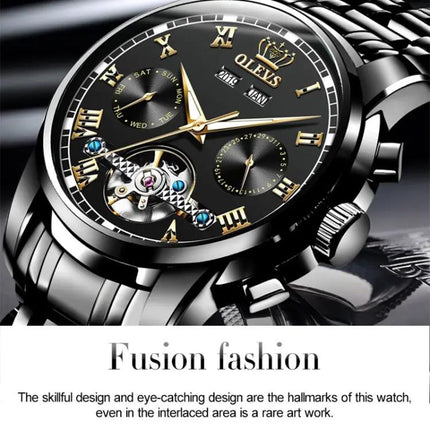 OLEVS Men's Automatic Mechanical Watch Stainless Steel | Syndmart