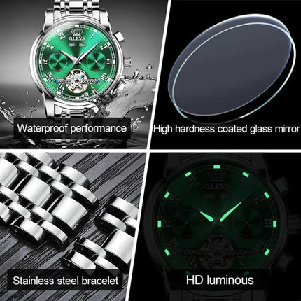 OLEVS Men's Automatic Mechanical Watch Stainless Steel | Syndmart