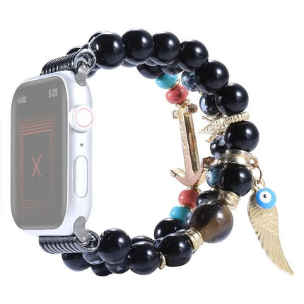 Beaded Anchor Metal Watch Band For Apple Watch 38-45mm