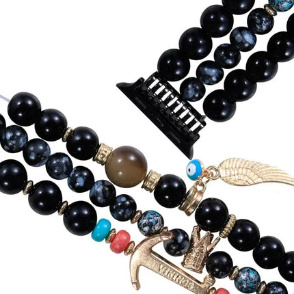 Beaded Anchor Metal Watch Band For Apple Watch 38-45mm