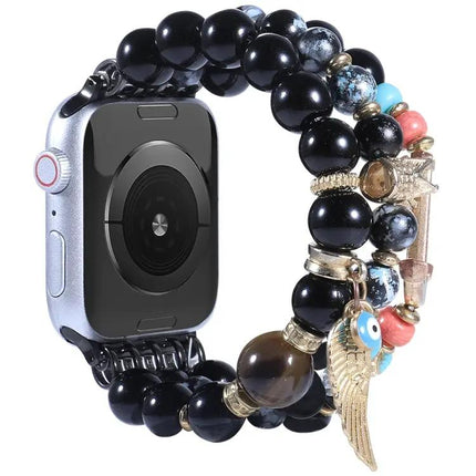 Beaded Anchor Metal Watch Band For Apple Watch 38-45mm
