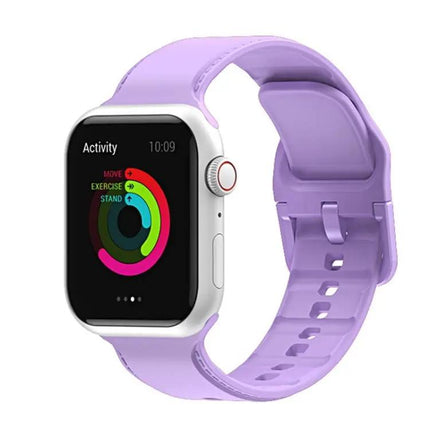 Silicone Stitching Apple Watch Band Fits 41/40/38mm