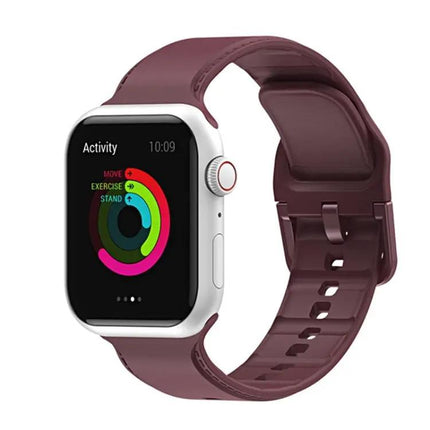 Silicone Stitching Apple Watch Band Fits 41/40/38mm
