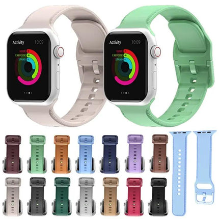 Silicone Stitching Apple Watch Band Fits 41/40/38mm