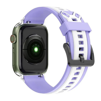 Two-Tone Silicone Watch Band for Apple Watch 38-45mm