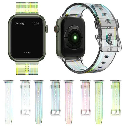 Aurora Transparent Silicone Apple Watch Band 38-45mm