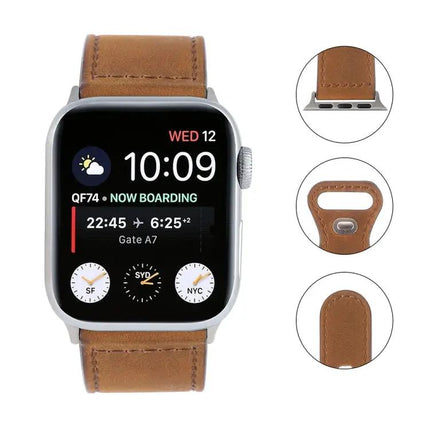 Crazy Horse Leather Apple Watch Band Compatible 38-45mm