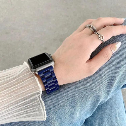 Three-Bead Candy Color Silicone Watch Band For Apple Watch