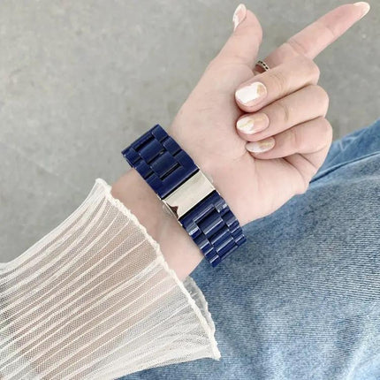 Three-Bead Candy Color Silicone Watch Band For Apple Watch