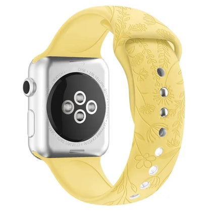 Butterfly Embossed Silicone Apple Watch Band 38/40/41/42mm