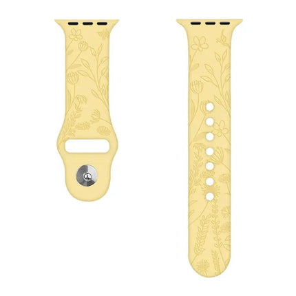 Butterfly Embossed Silicone Apple Watch Band 38/40/41/42mm
