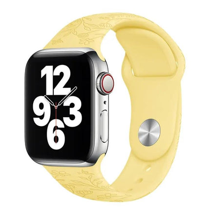 Butterfly Embossed Silicone Apple Watch Band 38/40/41/42mm