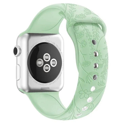 Butterfly Embossed Silicone Apple Watch Band 38/40/41/42mm