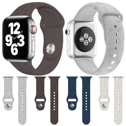 Dog Paw Silicone Apple Watch Band Strap 38-45mm Compatible