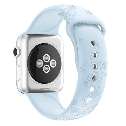 Four-Leaf Clover Silicone Watch Band For Apple Watch 38-45mm