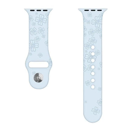 Four-Leaf Clover Silicone Watch Band For Apple Watch 38-45mm