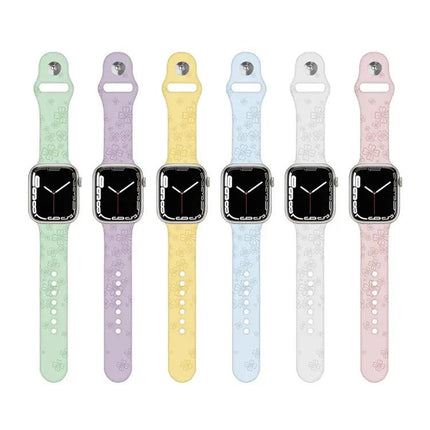 Four-Leaf Clover Silicone Watch Band For Apple Watch 38-45mm