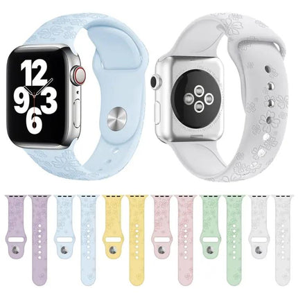 Four-Leaf Clover Silicone Watch Band For Apple Watch 38-45mm