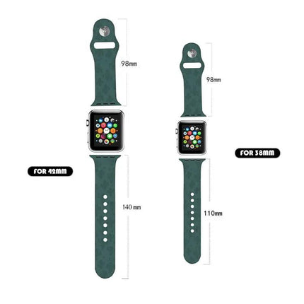 Cactus Embossed Silicone Apple Watch Band 38mm To 45mm