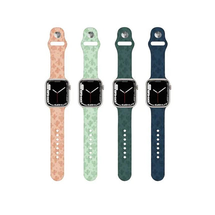 Cactus Embossed Silicone Apple Watch Band 38mm To 45mm