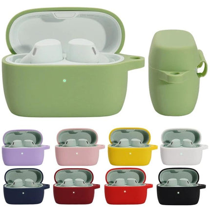 Keep your earphones protected during daily activities with this silicone case. Green silicone earbud charging case with keyring, 360° protection