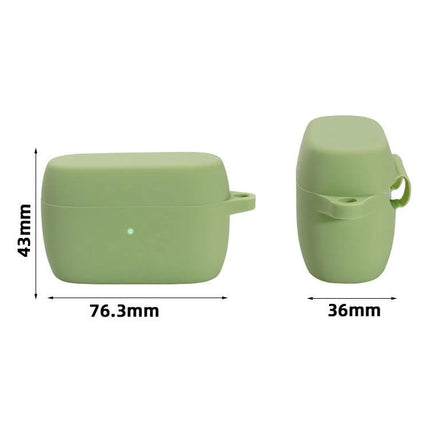 Keep your earphones protected during daily activities with this silicone case. Sage green silicone earphone case with 360-degree protection, 76.3×43×36mm