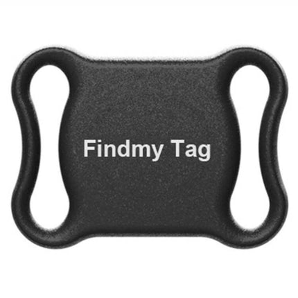 Findmy Special Shape Bluetooth Tracker for Lost Items Daily Use black tracker tag attached to keys or pet collar showing 'Findmy Tag'