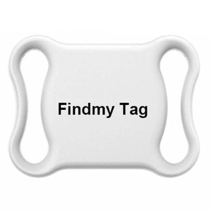 Findmy Special Shape Bluetooth Tracker for Lost Items Daily Use - white Findmy tag attached to a backpack or keys for quick location