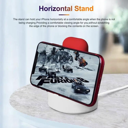 3-in-1 Silicone Charging Stand for iPhone iWatch AirPods