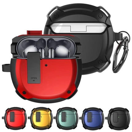 Huawei Earphone Case for Daily Commutes and Activities - compact 360-degree protective red and black shell with keyring, lightweight pocket-friendly design