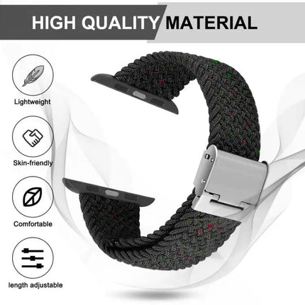 Braided Nylon Replacement Watch Band For Apple Watch 38-45mm