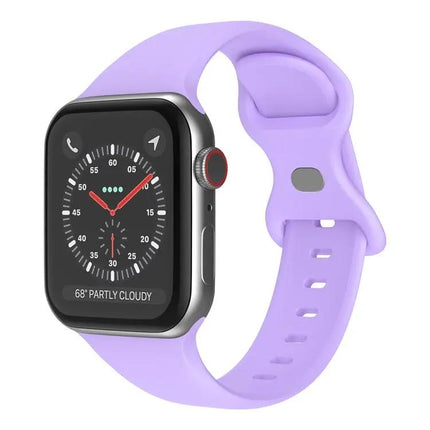 Silicone Apple Watch Band Small Butterfly Buckle 38-41mm