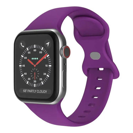 Butterfly Buckle Silicone Apple Watch Band L Size 42/44/45mm