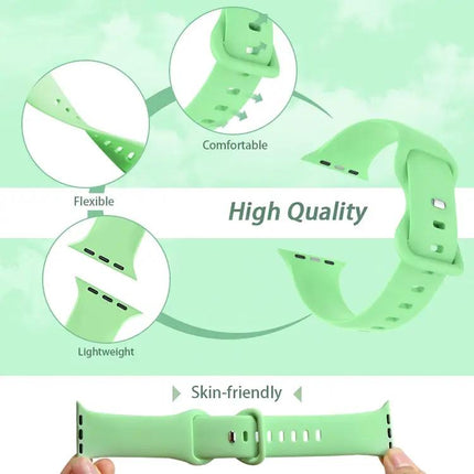 Butterfly Buckle Silicone Apple Watch Band L Size 42/44/45mm