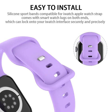 Butterfly Buckle Silicone Apple Watch Band L Size 42/44/45mm