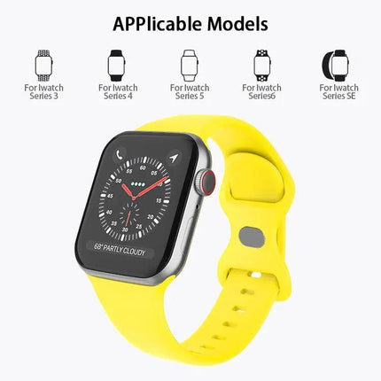 Butterfly Buckle Silicone Apple Watch Band L Size 42/44/45mm