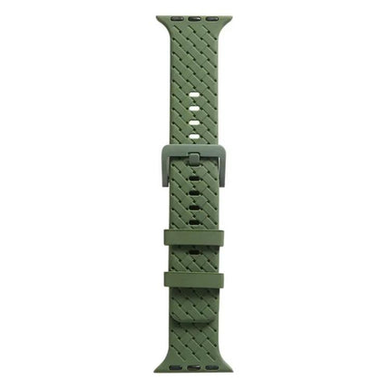 Braided Silicone Watch Band For Apple Watch Fits 38-45mm