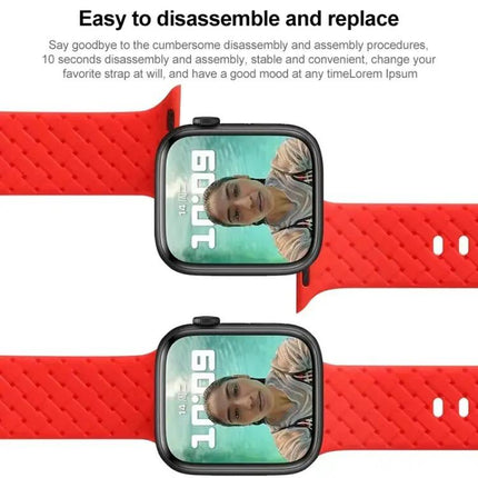 Braided Silicone Watch Band For Apple Watch Fits 38-45mm