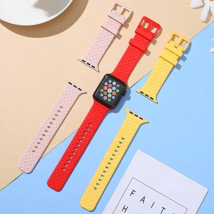 Braided Silicone Watch Band For Apple Watch Fits 38-45mm